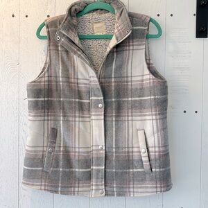 Harper Flannel Sherpa Vest Size Medium